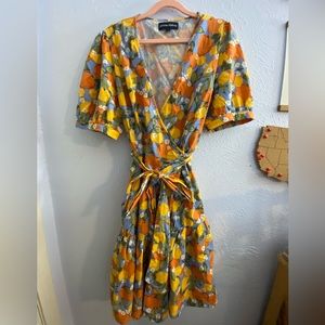 Princess Highway orange wrap dress 🍊